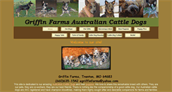 Desktop Screenshot of griffinfarmscattledogs.com