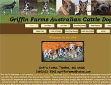 Tablet Screenshot of griffinfarmscattledogs.com